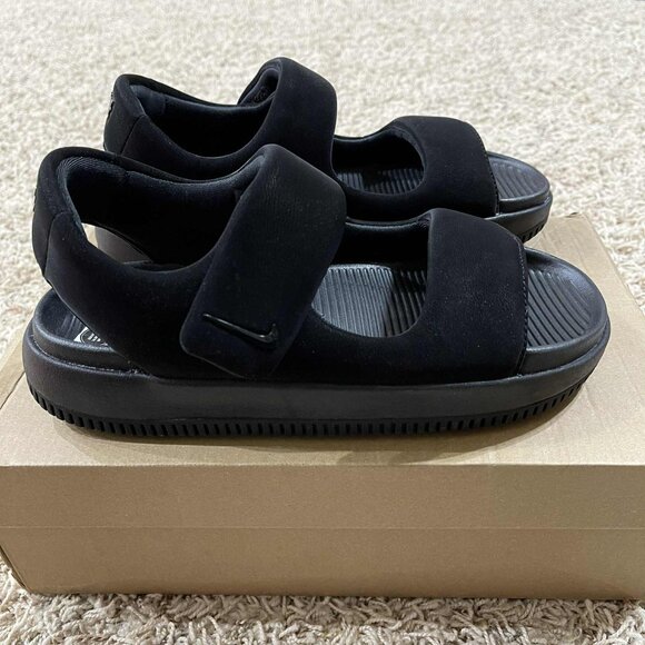 Nike Women’s Calm Strap Sandals Shoes Black FJ6043-001, Size 8 (New in Box) - Picture 1 of 16